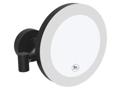 X-ROUND BLACK kosmetické zrcátko závěsné LED, Ø 200mm, černá