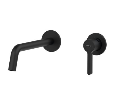 ICONIC podomítková dvouprvková umyvadlová baterie, černá mat