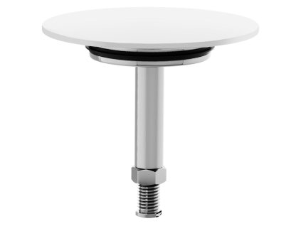 Zátka výpusti vanové soupravy, ABS/bílá