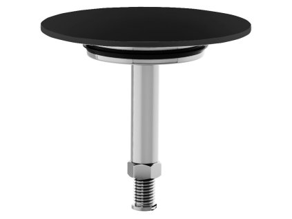 Zátka výpusti vanové soupravy, ABS/černá mat