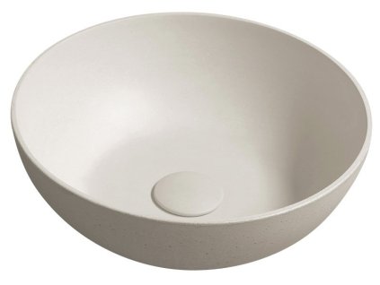 FORMIGO betonové umyvadlo na desku, Ø 39cm, písková