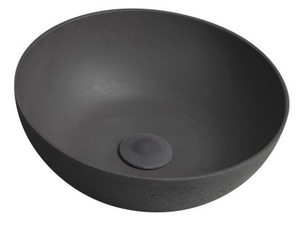 FORMIGO betonové umyvadlo na desku, Ø 39cm, antracit