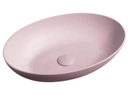 FORMIGO betonové umyvadlo na desku, 60x40cm, růžová