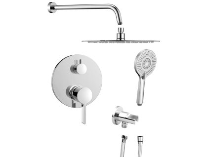 ICONIC podomítkový sprchový set s pákovou baterií, 2 výstupy, vyústění, chrom