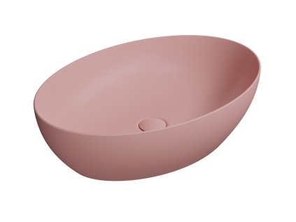 PURA keramické umyvadlo na desku, 60x42cm, blush mat