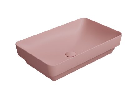 PURA keramické umyvadlo na desku 60x38cm, blush mat
