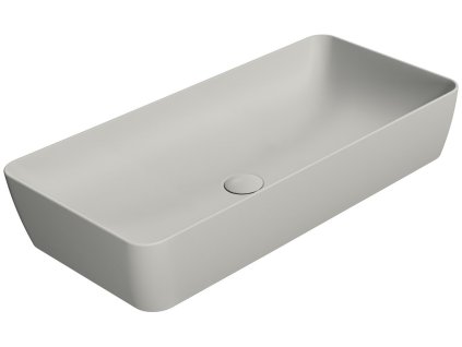 NUBES keramické umyvadlo na desku 80x40cm, cenere mat