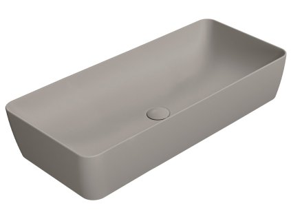 NUBES keramické umyvadlo na desku 80x40cm, tortora mat