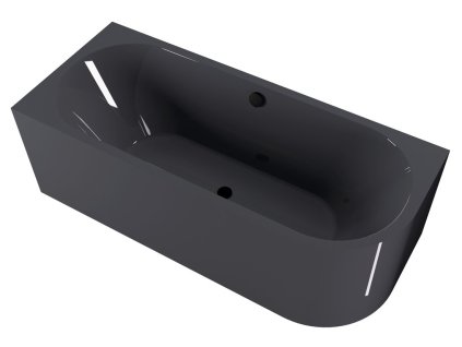 VIVA L MONOLITH asymetrická vana 170x75x60cm, šedá