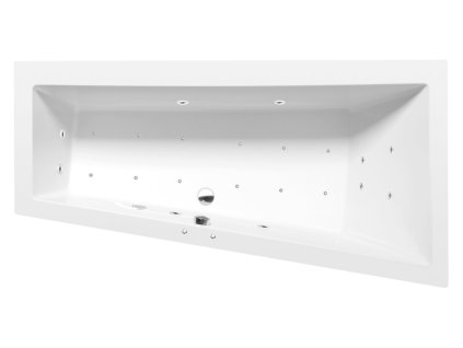 ANDRA R hydromasážní vana, 170x90x45cm, Active Hydro-Air, chrom