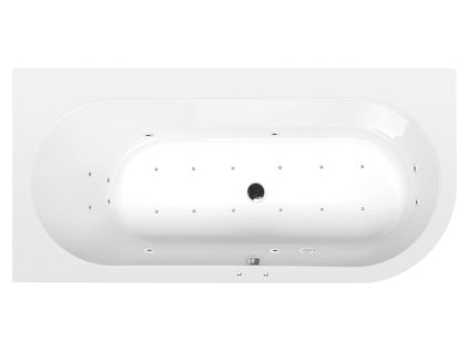 ASTRA L hydromasážní vana, 165x80x48cm, Active Hydro-Air, chrom