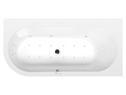 ASTRA R hydromasážní vana, 165x80x48cm, Highline Hydro-Air, chrom