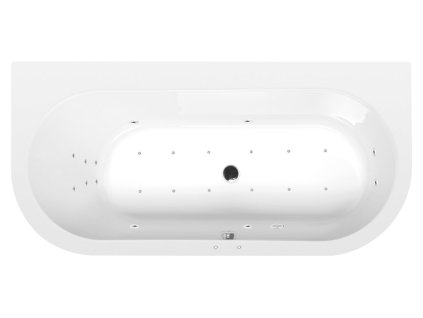ASTRA B hydromasážní vana, 165x75x48cm, Attraction Hydro-Air, chrom