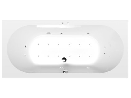 LEVANA hydromasážní vana, 170x80x39cm, Active Hydro-Air, chrom