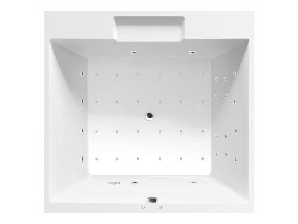 CAME hydromasážní vana, 175x175x50cm, Attraction Hydro-Air, chrom