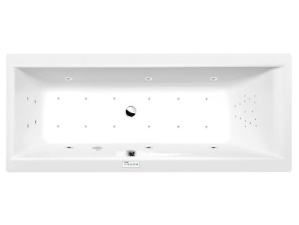 CLEO hydromasážní vana, 170x75x48cm, Highline Hydro-Air, chrom