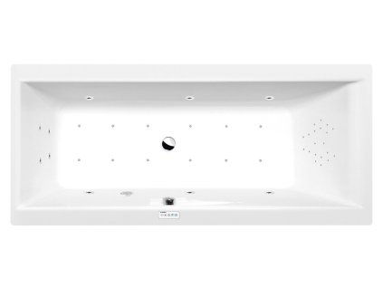 CLEO hydromasážní vana, 180x90x48cm, Highline Hydro-Air, chrom