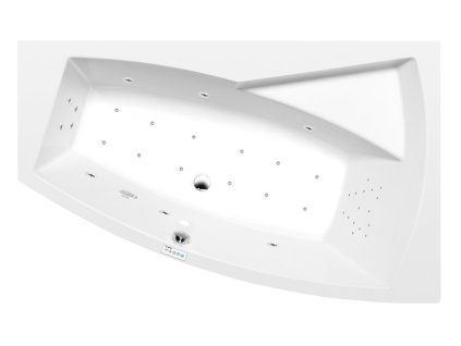 EVIA R hydromasážní vana, 160x100x47cm, Highline Hydro-Air, chrom