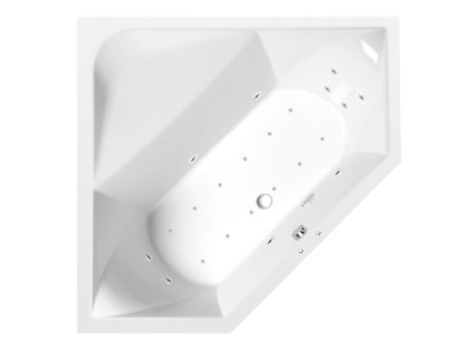 FLOSS hydromasážní vana, 145x145x50cm, Active Hydro-Air, chrom
