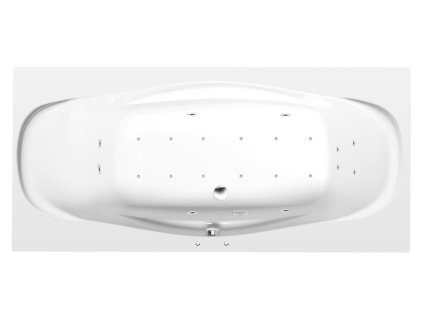 GARDA hydromasážní vana, 190x90x44cm, Active Hydro-Air, chrom