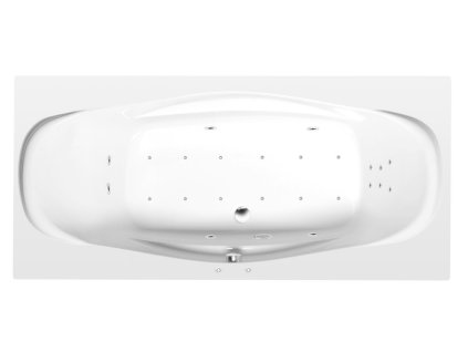 GARDA hydromasážní vana, 190x90x44cm, Attraction Hydro-Air, chrom
