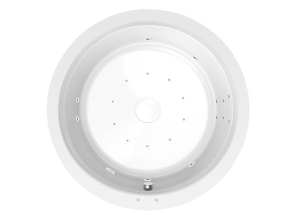 OBLO hydromasážní vana, 165x48cm, Attraction Hydro-Air, chrom