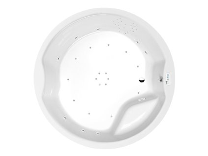 ROYAL ROUND hydromasážní vana, 172x172x49cm, Highline Hydro-Air, chrom