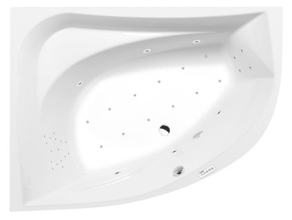 TANYA L hydromasážní vana, 160x120x49cm, Highline Hydro-Air, chrom