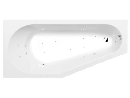 TIGRA L hydromasážní vana, 150x75x46cm, Active Hydro-Air, chrom