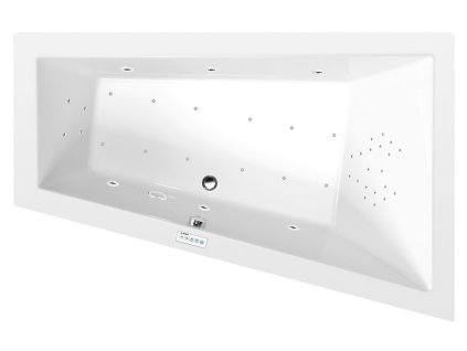 TRIANGL R hydromasážní vana, 180x120x50cm, Highline Hydro-Air, chrom