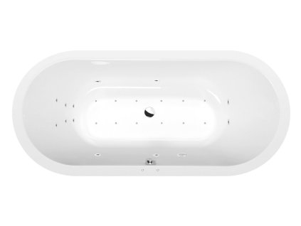VIVA O hydromasážní vana, 185x80x47cm, Attraction Hydro-Air, chrom