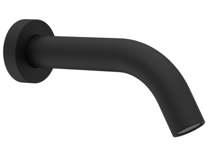 Nástěnná výtoková hubice, kulatá, 174mm, černá mat