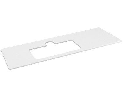 BRAHEA deska rockstone s otvorem 131,6x51,5cm, levá, bílá mat