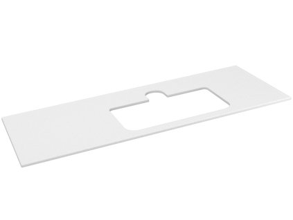 BRAHEA deska rockstone s otvorem 131,6x51,5cm, pravá, bílá mat