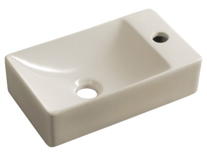 MARGITHA keramické umývátko 38x22cm, otvor pro baterii vpravo, béžová