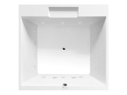 CAME hydromasážní vana, 175x175x50cm, Highline Hydro, chrom