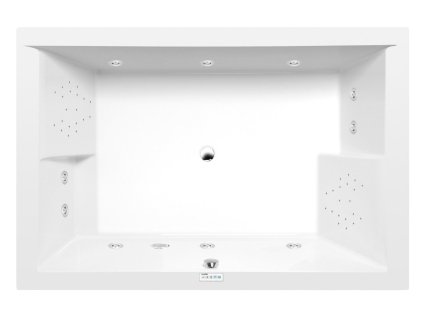 DUPLA hydromasážní vana, 180x120x54cm, Highline Hydro, chrom