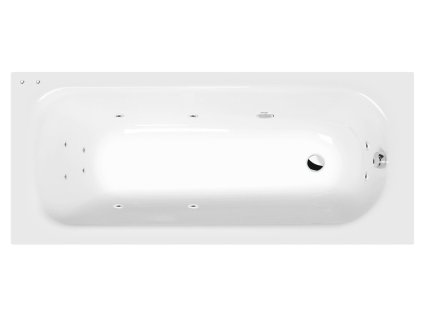 EBRO hydromasážní vana, 170x75x39cm, Active Hydro, chrom