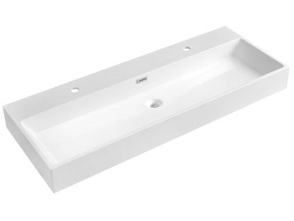 AQUATIC dvojumyvadlo, litý mramor, 120x46cm, bílá obrázek č.: 1