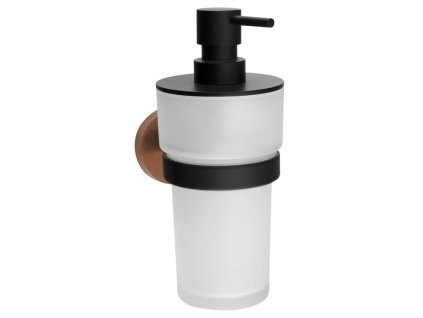 LARISSA dávkovač mýdla 250ml, mléčné sklo, černá/měď mat obrázek č.: 1
