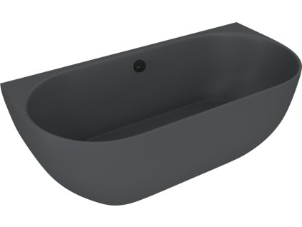PAGODA nástěnná vana litý mramor 170x85x58cm, antracit mat
