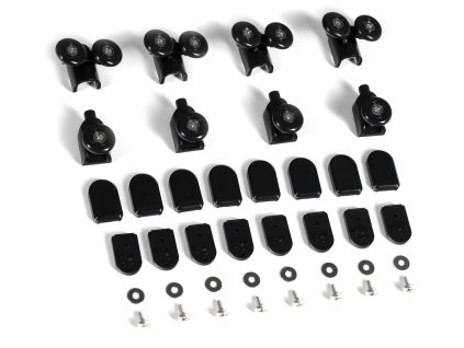 Set pojezdů 4ks horních a 4ks  spodních, černá obrázek č.: 1