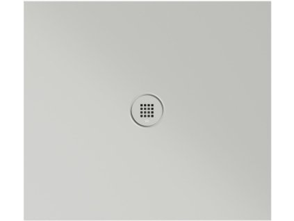 Keramická sprchová vanička, obdélník 90x80x2cm, cenere mat