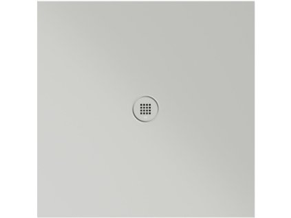 Keramická sprchová vanička, čtverec 100x100x2cm, cenere mat