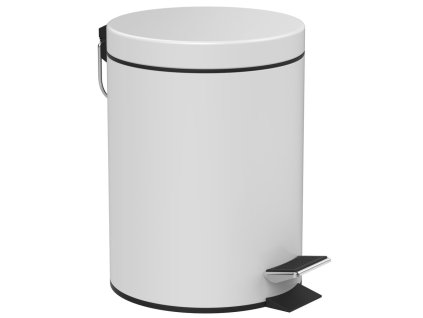 SIMPLE LINE odpadkový koš kulatý 5l, bílá mat