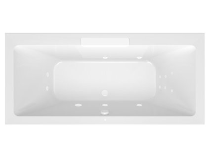 CASCATA hydromasážní vana, 185x85x45cm, kaskáda bílá, Attraction Hydro, bílá