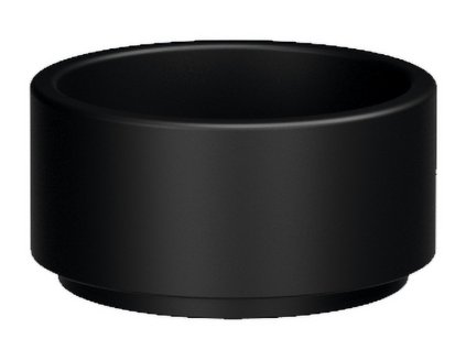 OKE keramické umyvadlo na desku, Ø 30cm, černá mat