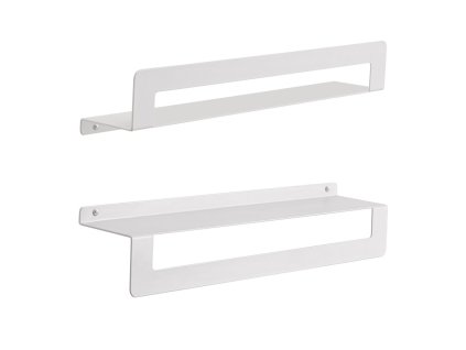 CLEO polička s držákem ručníků 500mm, bílá mat