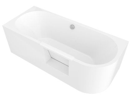 PORTAS L asymetrická vana s dvířky, 180x75x60cm, bílá