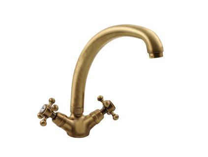 ANTEA stojánková dřezová baterie, výška 265mm, bronz